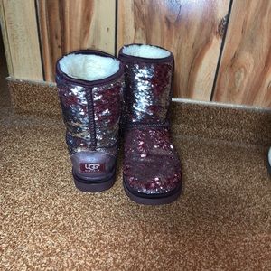 Maroon Sparkle UGGS